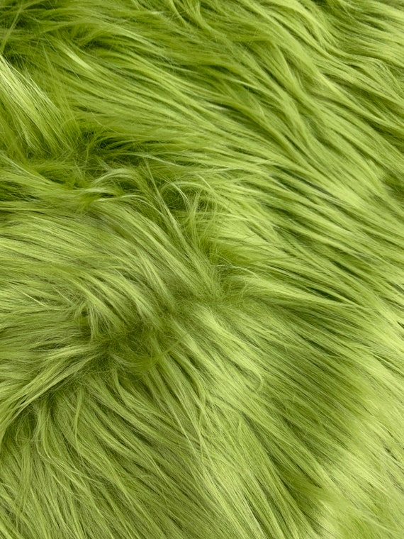 Eden OLIVE GREEN Shaggy Long Pile Soft Faux Fur Fabric for Fursuit, Cosplay  Costume, Photo Prop, Trim, Throw Pillow, Crafts 