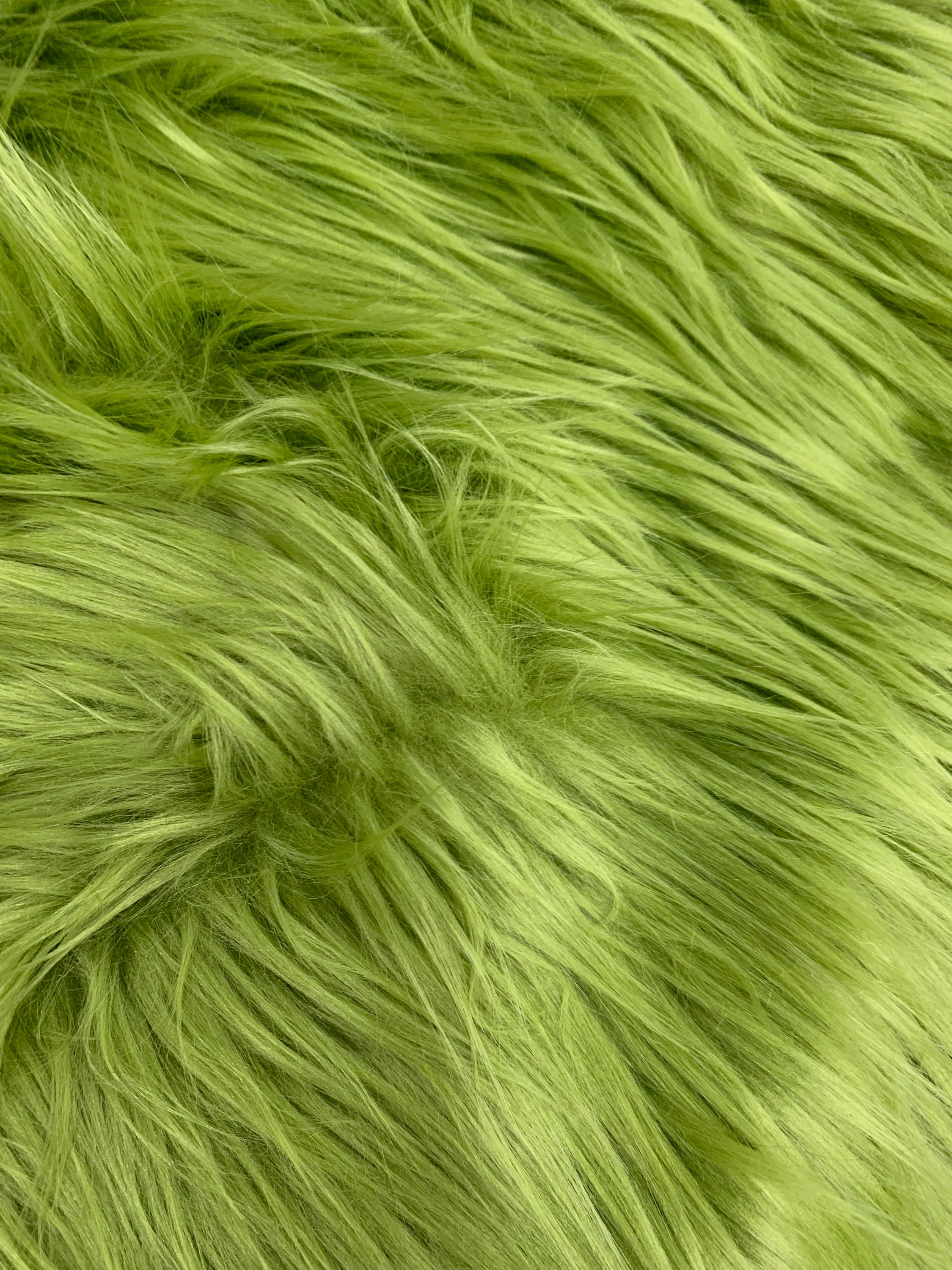 Shaggy Faux Fur Fabric by the Yard Olive