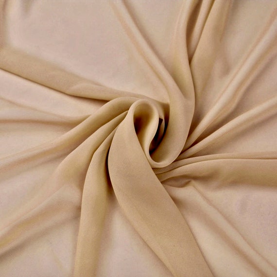 Danielle LIGHT CHAMPAGNE Polyester Hi Multi Chiffon Fabric by the Yard 10075