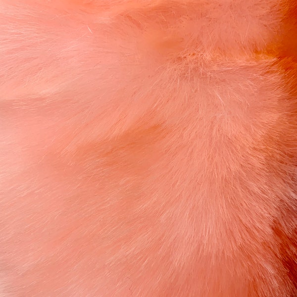 Zahra LIGHT CORAL 0.75 Inch Short Pile Soft Faux Fur Fabric for Fursuit, Cosplay Costume, Photo Prop, Trim, Throw Pillow, Crafts - 10177