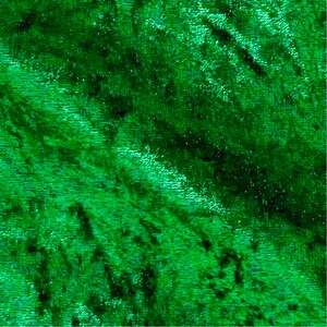 Mya GREEN Non-Wrinkle Mechanical Stretch Polyester Panne Velvet Fabric by the Yard - 10015