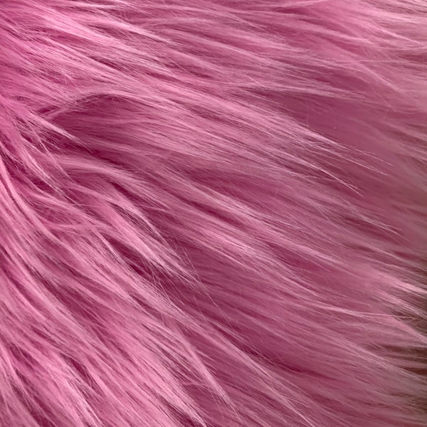 Tissu fausse fourrure doux à poils longs Eden rose pour combinaison, déguisement cosplay, accessoire photo, bordure, coussin, travaux manuels - 10005