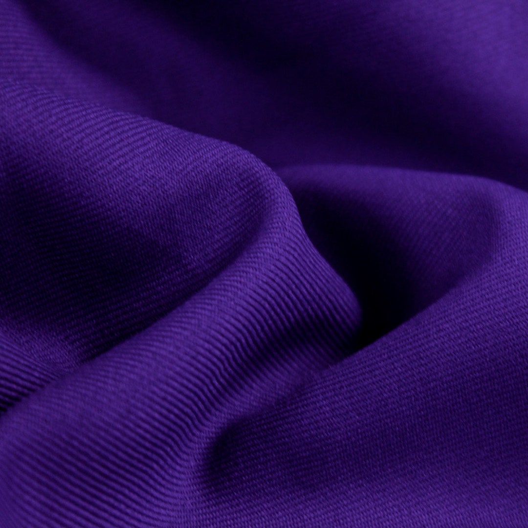 Delaney BRIGHT PURPLE Polyester Gabardine Fabric by the Yard for Suits ...