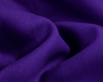Delaney BRIGHT PURPLE Tessuto Gabardine di poliestere tagliato su misura per abiti, soprabiti, pantaloni, uniformi - 10056