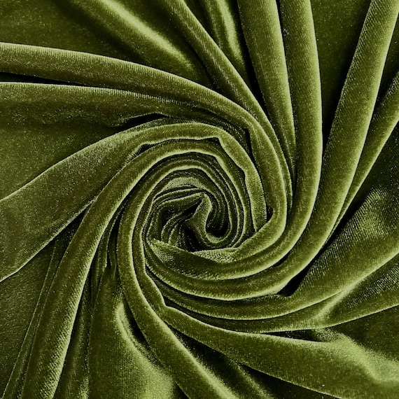 Princess OLIVE GREEN Polyester Spandex Stretch Velvet Fabric for Bows, Head Wraps, Top Knots, Scrunchies, Clothes, Costumes, Crafts Princess OLIVE GREEN Polyester Spandex Stretch Velvet Fabric for Bows, Head Wraps, Top Knots, Scrunchies, Clothes, Costumes, Crafts