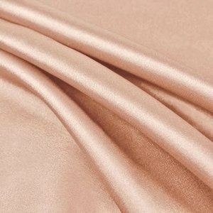 Payton CHAMPAGNE ROSE Faux Silk Minimal Stretch Charmeuse Satin Fabric by the Yard - 10017