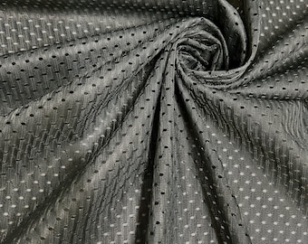Tejido de punto de malla deportiva de poliéster Sawyer color gris carbón, cortado a medida - 10047