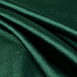 Payton DARK HUNTER GREEN Faux Silk Stretch Charmeuse Satin Fabric by the Yard - 10017