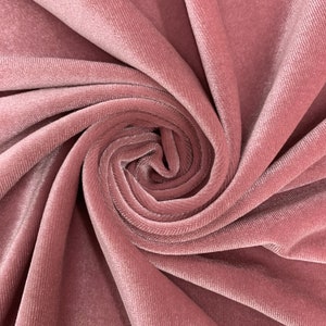 Prinzessin DUSTY ROSE-B Polyester Spandex Stretch Samt Stoff für Schleifen, Haarknoten, Haargummis, Kleidung, Kostüme, Kunsthandwerk - 10001