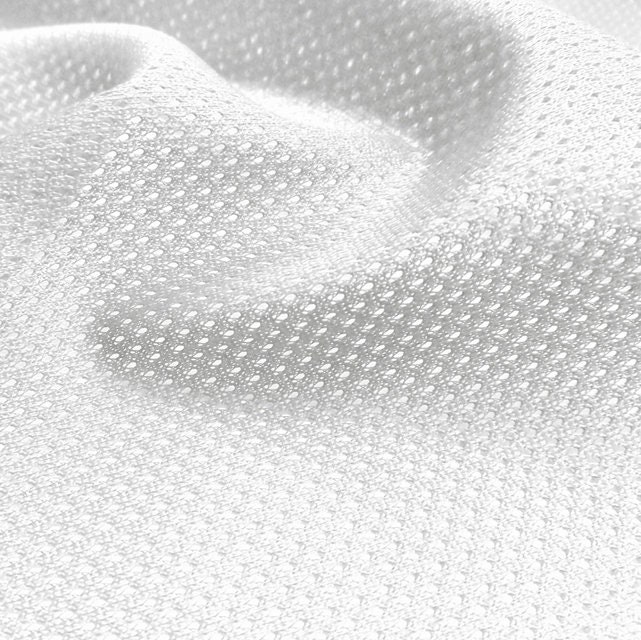 Polyester Knit Diamond Mesh Fabric - White Sheer Polyester 63 By The Yard