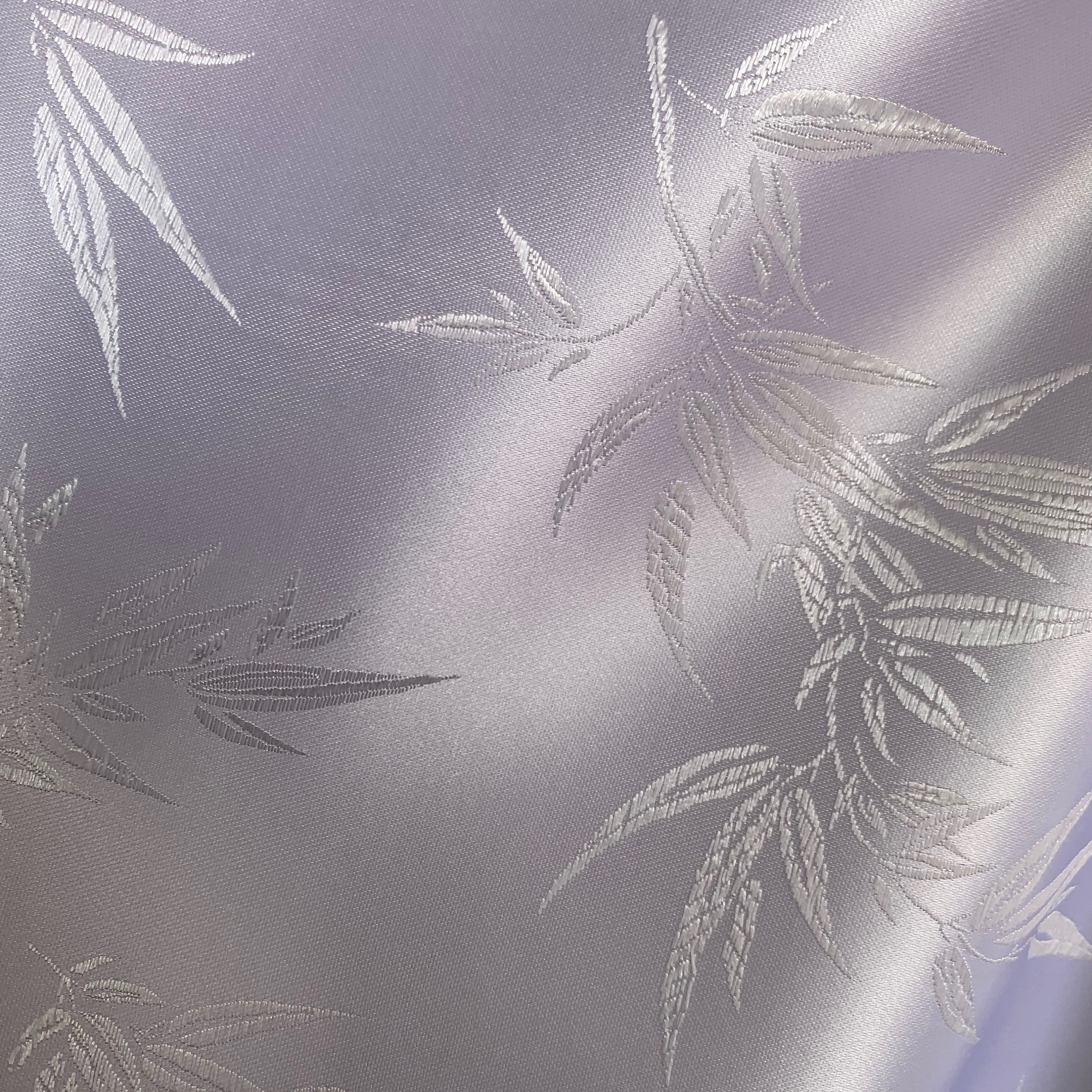 Alondra IVORY Leaves Brocade Chinese Satin Fabric by the Yard – 10095