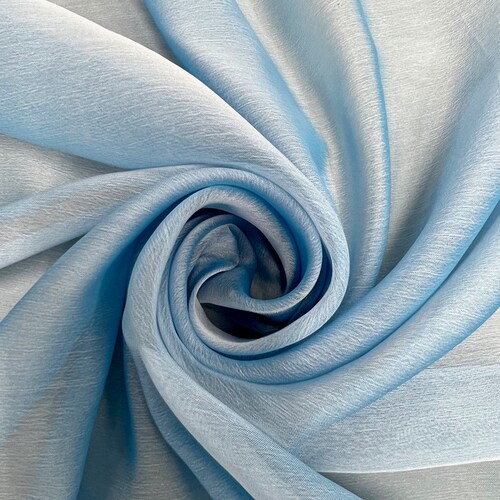 Jolene BABY BLUE Polyester Twotone Chiffon Fabric by the Yard Etsy
