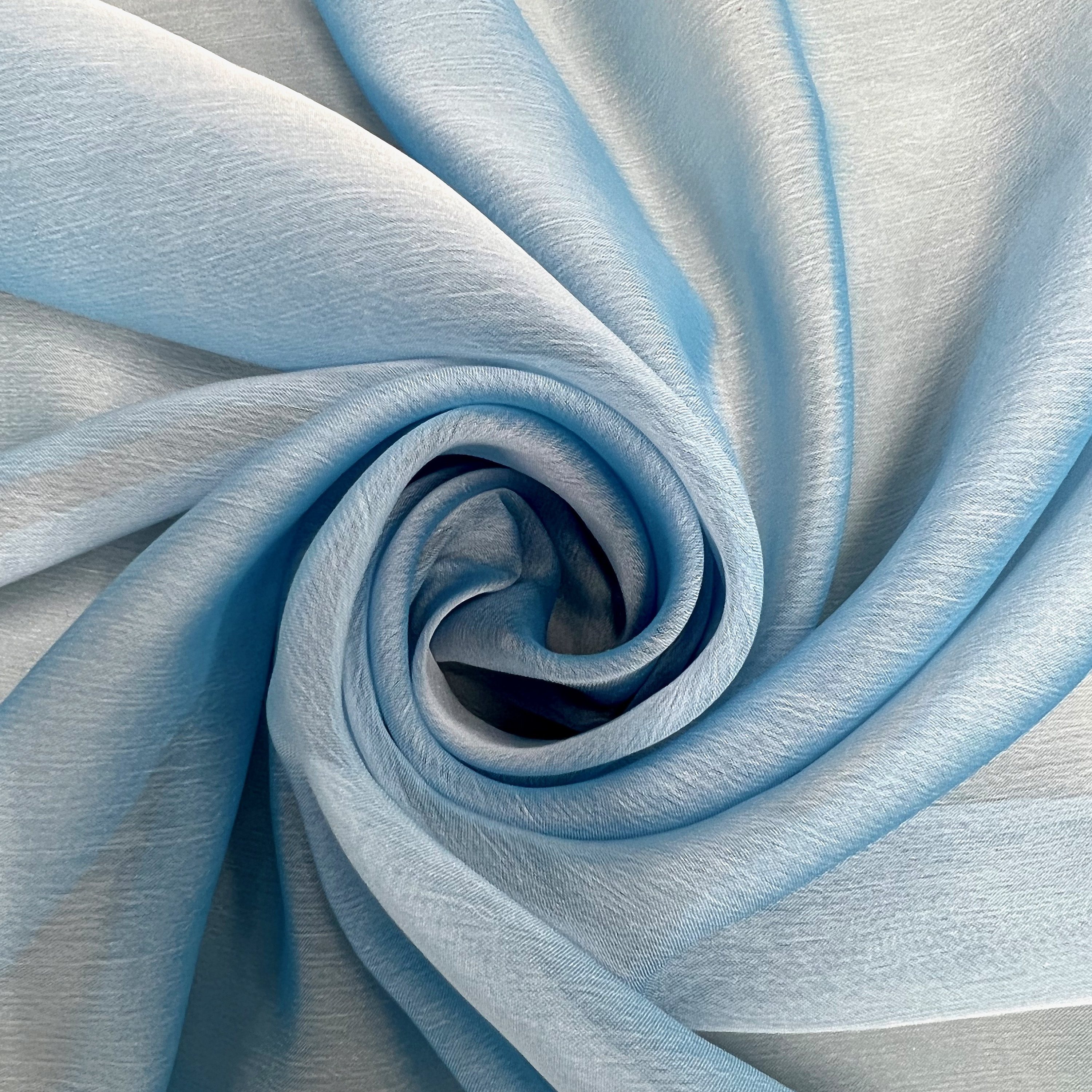 Blue Satin Fabric by the Yard