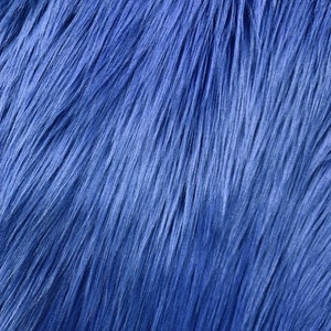 Sasha ROYAL BLUE 2 Inch Long Pile Soft Luxury Faux Fur Fabric Fursuit, Cosplay Costume, Photo Prop, Trim, Throw Pillow, Crafts
