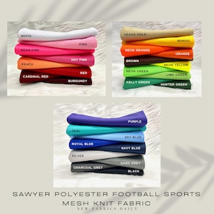 Sawyer Polyester Football Sports Mesh Knit Fabric by the Yard