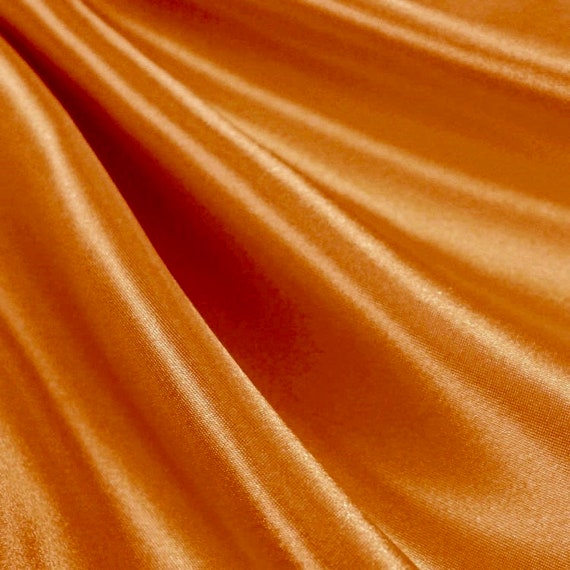 Peach 10 Yards Shiny Bridal Satin Fabric 60/"