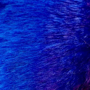 Zahra ROYAL BLUE 0.75 Inch Short Pile Soft Faux Fur Fabric for Fursuit, Cosplay Costume, Photo Prop, Trim, Throw Pillow, Crafts - 10177
