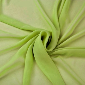 Tela de gasa verde neón poliéster todos los colores sólidos Sheer 58 ''  ancho corte a medida para prendas, decoración, artesanías -  México