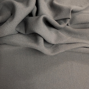 Chey GREY Stretch Crepe Scuba Techno Knit Polyester Spandex Fabric for Bows, Top Knots, Head Wraps, Clothes, Costumes, Crafts