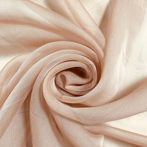 Jolene DUSTY PEACH Polyester Two-Tone Chiffon Fabric by the Yard - 10135