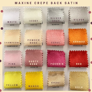 Maxine Crepe Back Satin Fabric for Gowns, Dresses, Skirts, Curtains, Costumes, Home Decor, Crafts - 10214
