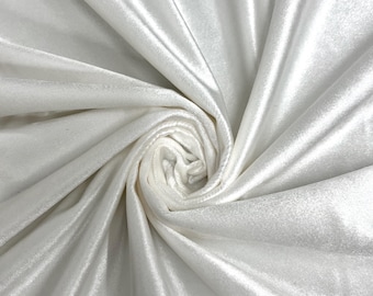 Contessa OFF WHITE Plush Non-Stretch Velvet Fabric for Apparel, Costumes, Curtains, Chair/Throw Pillow Cover, Crafts