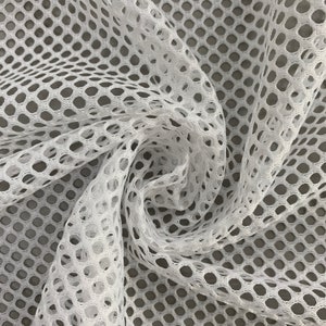 👕White Micro Mesh Jersey Fabric - Fabric by the Yard