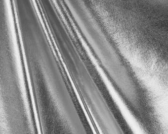 Finley SILVER 4-Way Stretch Metallic Foil Fabric by the Yard - 10013