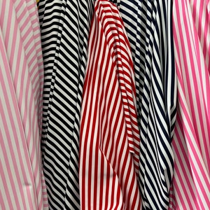 Clarissa Quarter Stripes Printed Nylon Spandex 4-way Stretch Medium Weight Fabric for Apparel, Activewear, Sportswear, Costumes, Crafts