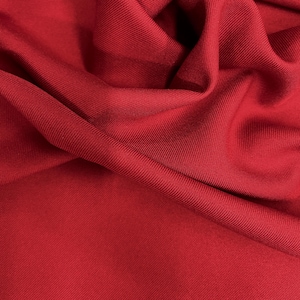 Delaney RED Polyester Gabardine Fabric for Skirts, Suits, Overcoats, Trousers/Slacks, Uniforms, Lining, etc.
