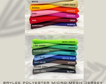 Brylee Polyester Micro Mesh Jersey Sports Mesh Knit Fabric