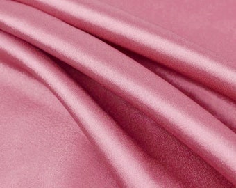 Payton CANDY PINK Faux Silk Minimal Stretch Charmeuse Satin Fabric by the Yard - 10017