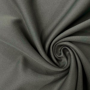 Evie GREY Polyester (Not Neoprene) Scuba Double Knit Fabric by the Yard - 10021