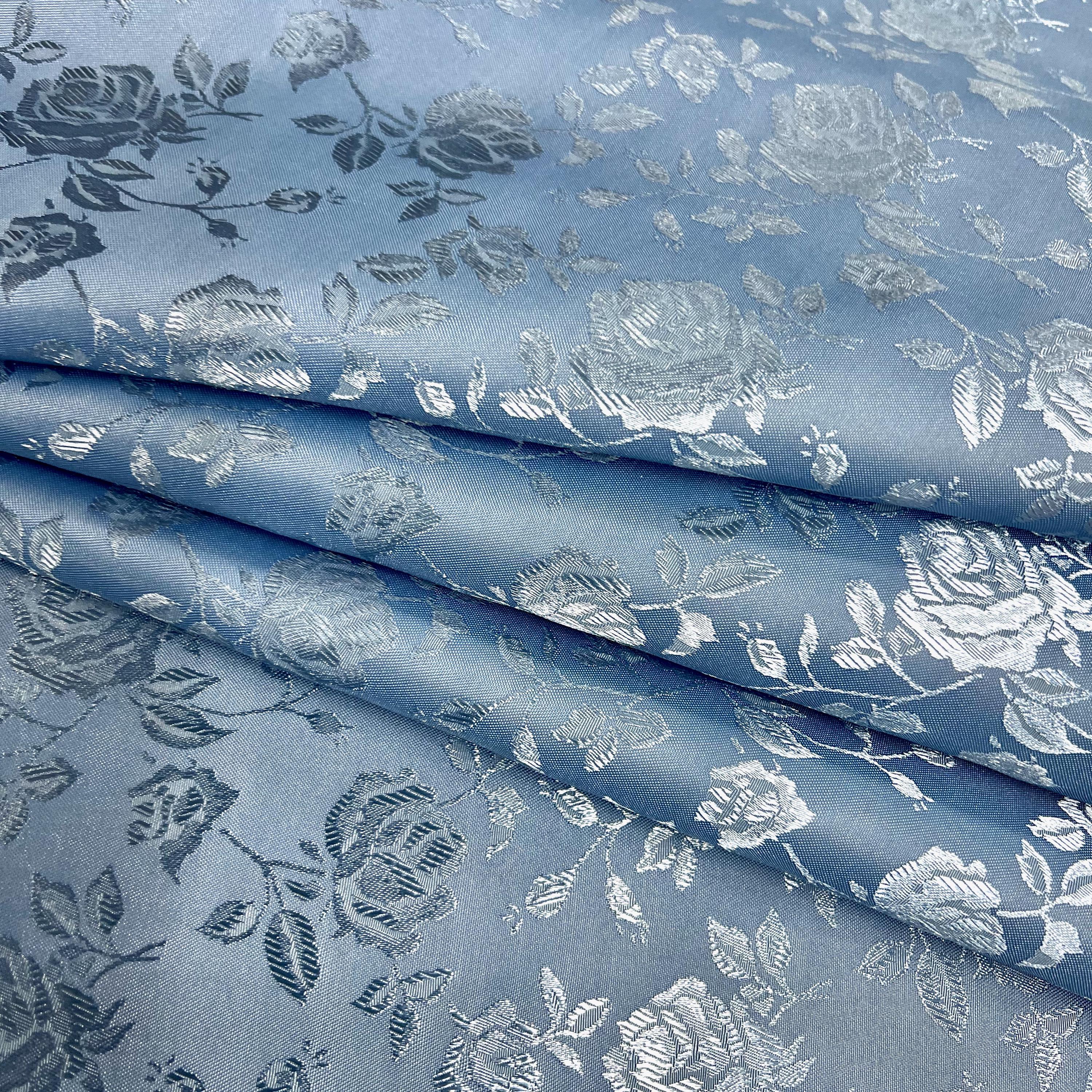 Blue Jacquard Fabric - Etsy