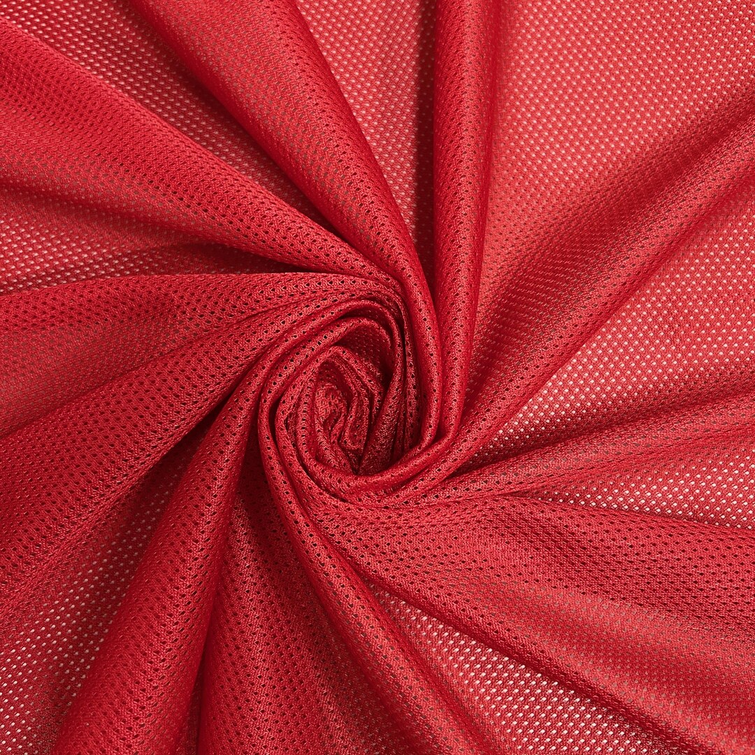 Brylee RED Polyester Micro Mesh Jersey Sports Mesh Knit Fabric by the ...