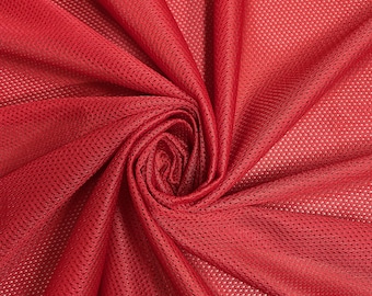 Brylee RED Polyester Micro Mesh Jersey Sports Mesh Knit Fabric by the Yard