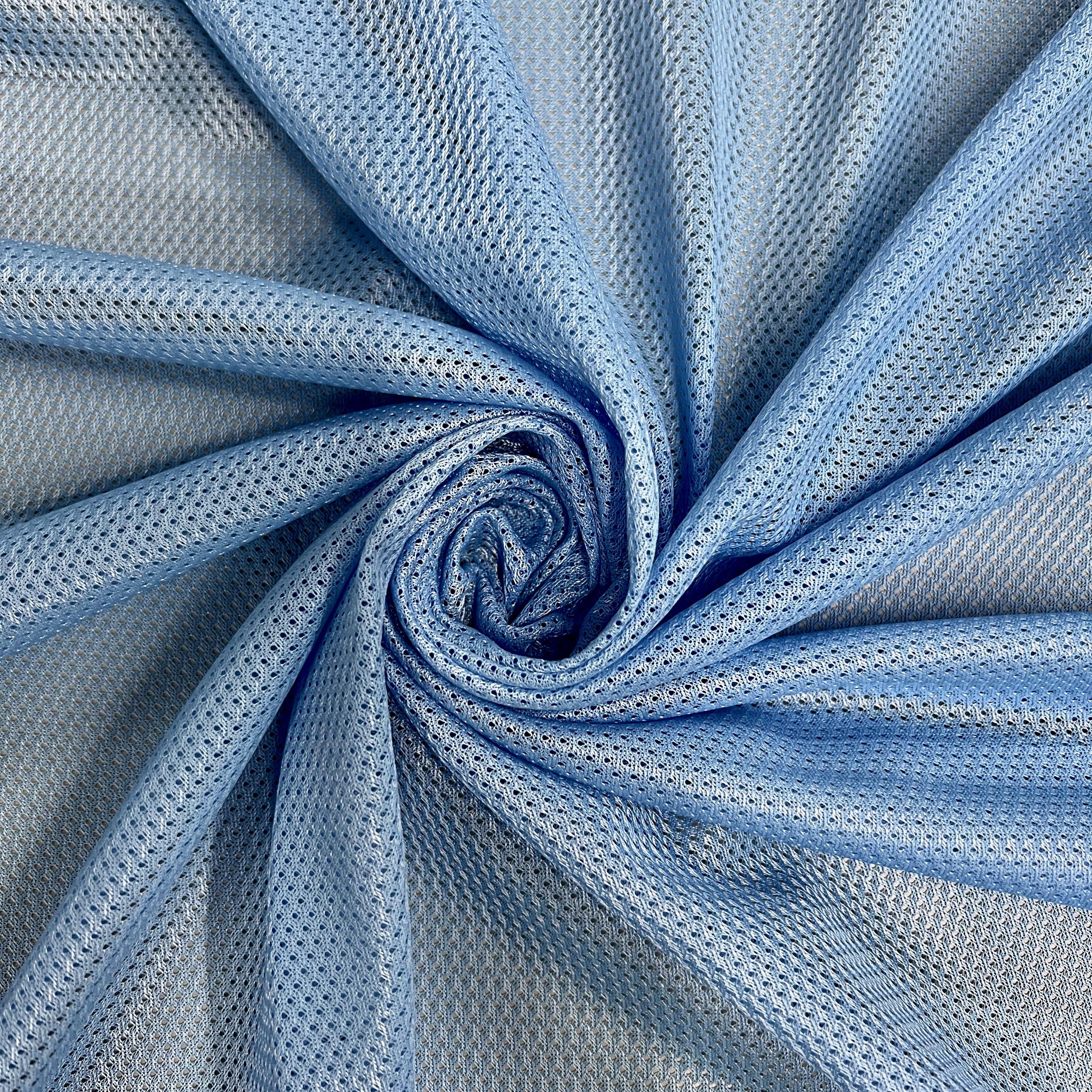 Brylee SKY BLUE Polyester Micro Mesh Jersey Sports Mesh Knit Fabric by ...