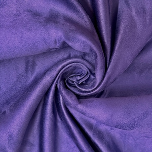 Giana PURPLE Faux Suede Polyester Microsuede Fabric by the Yard - 10223