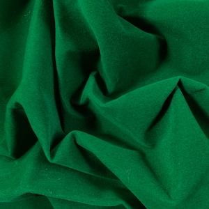 Tissu velours non extensible en polyester vert Camryn, idéal pour le rembourrage léger, la couverture de livres, les têtes de lit, les doublures, les costumes et les loisirs créatifs - 10126