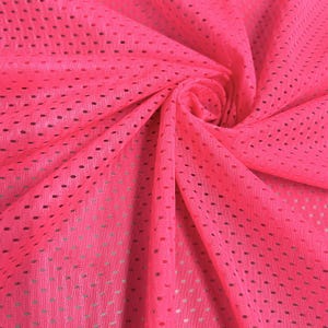 Sawyer NEON PINK Polyester Fußball Sport Mesh Strickstoff Meterware