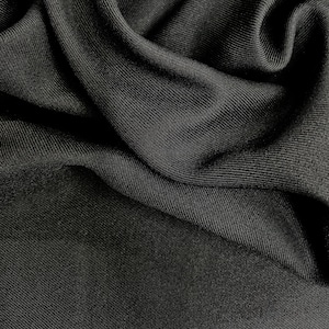 Delaney CHARCOAL GREY Polyester Gabardine Fabric for Skirts, Suits, Overcoats, Trousers/Slacks, Uniforms, Lining, etc.