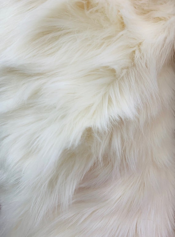 White Faux Fur 2 Pile, White Fur Fabric, Fursuit Fur