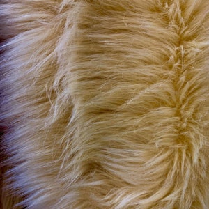 Sasha BEIGE 2 Inch Long Pile Soft Luxury Faux Fur Fabric Fursuit ...