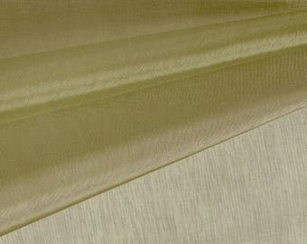 Cassidy OLIVE GREEN Polyester Crystal Organza Fabric for wedding dresses, gowns, lining, party decorations, displays, costumes, crafts