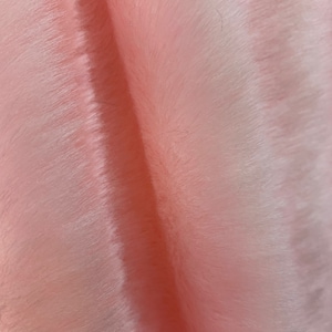 Zahra LIGHT PINK 0.75 Inch Short Pile Soft Faux Fur Fabric for Fursuit, Cosplay Costume, Photo Prop, Trim, Throw Pillow, Crafts - 10177