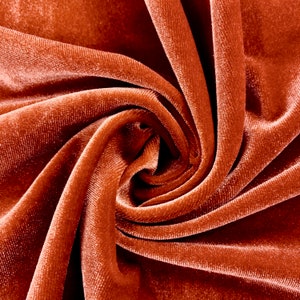 open lace back dress Burnt Orange Plain Stretch Cotton Fabric(Width 86 Inches)  Fabcurate
