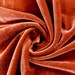 Princess BURNT ORANGE Polyester Spandex Stretch Velvet Fabric for Ribbons, Headwraps, Clothes Costumes, Crafts - 10001 NewFabricsDaily 