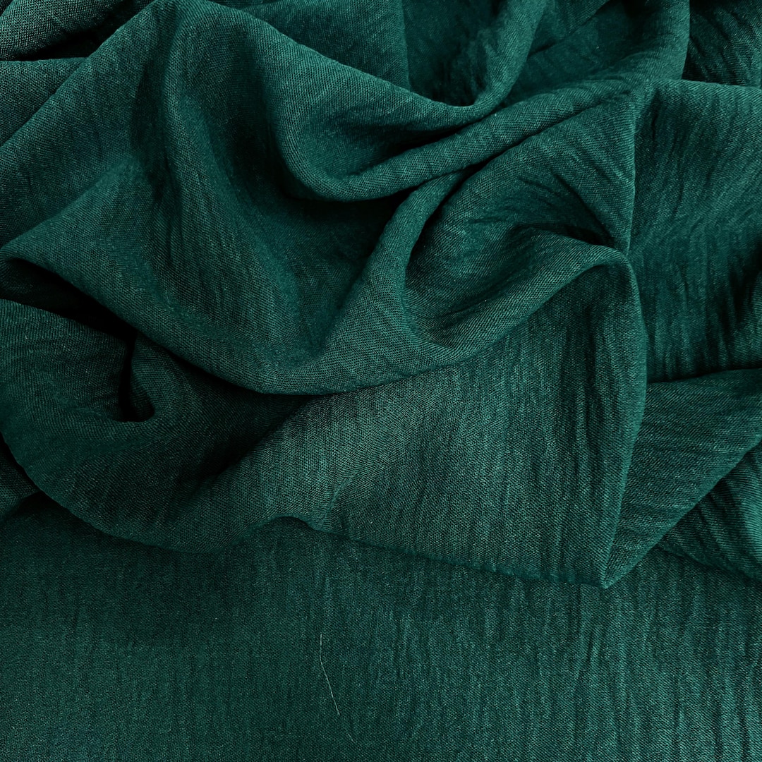 Flowing Polyester Sophia HUNTER GREEN Air Flow Polyester Fabric for Dresses, Tops ...