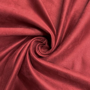 Giana BURGUNDY Wildlederimitat Polyester Microsuede Stoff Meterware - 10223