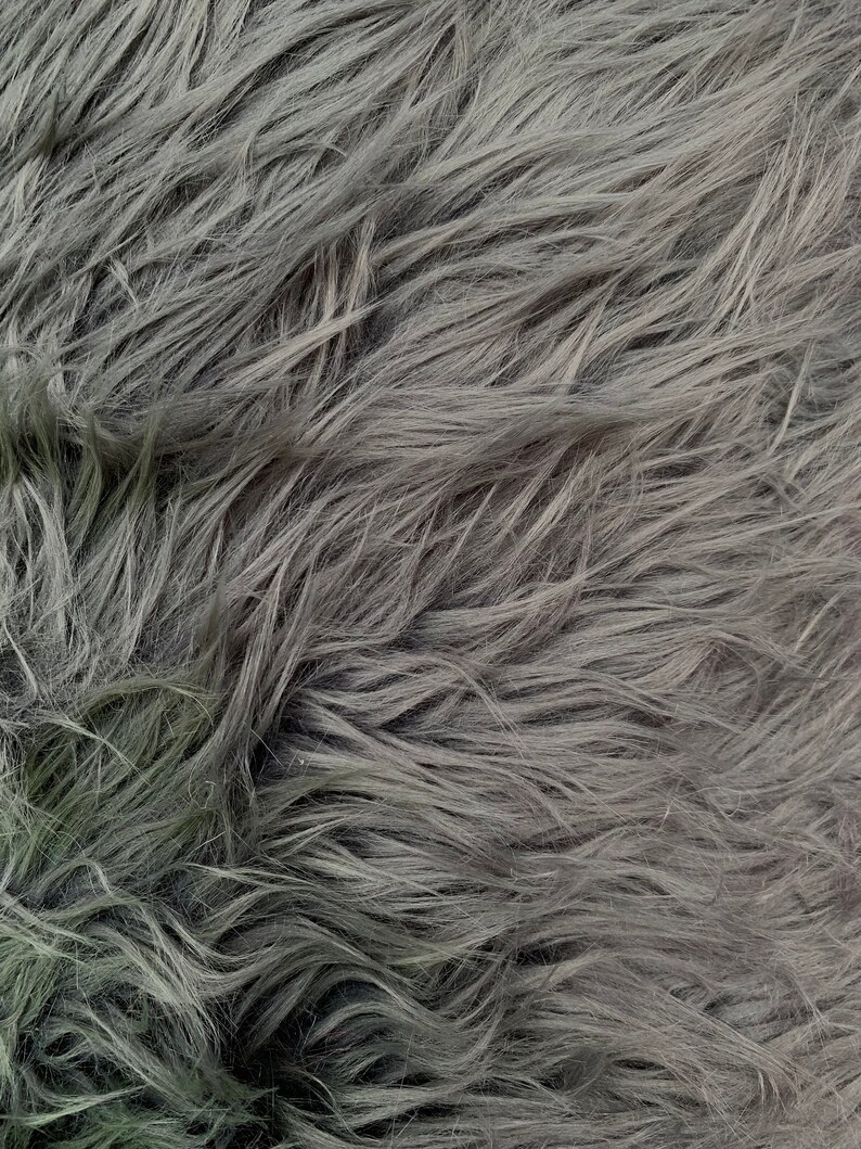 Eden GREY Shaggy Long Pile Soft Faux Fur Fabric for Fursuit | Etsy